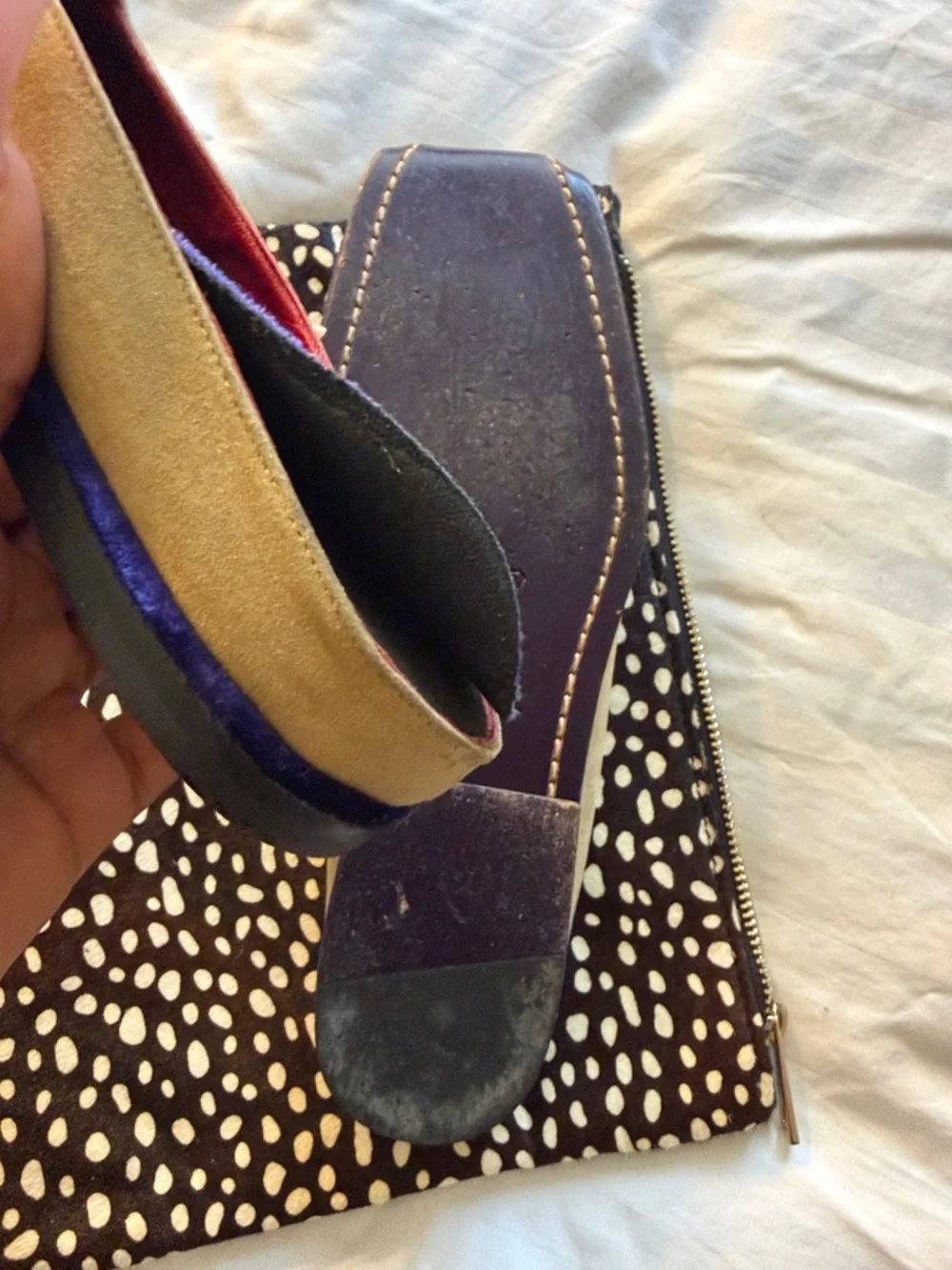 Fendi Tan Suede Beaded Mules with Multicolor Embellishment - Picture 10 of 12